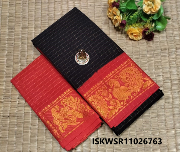 Zari Weaved Cotton Saree-ISKWSR11026763