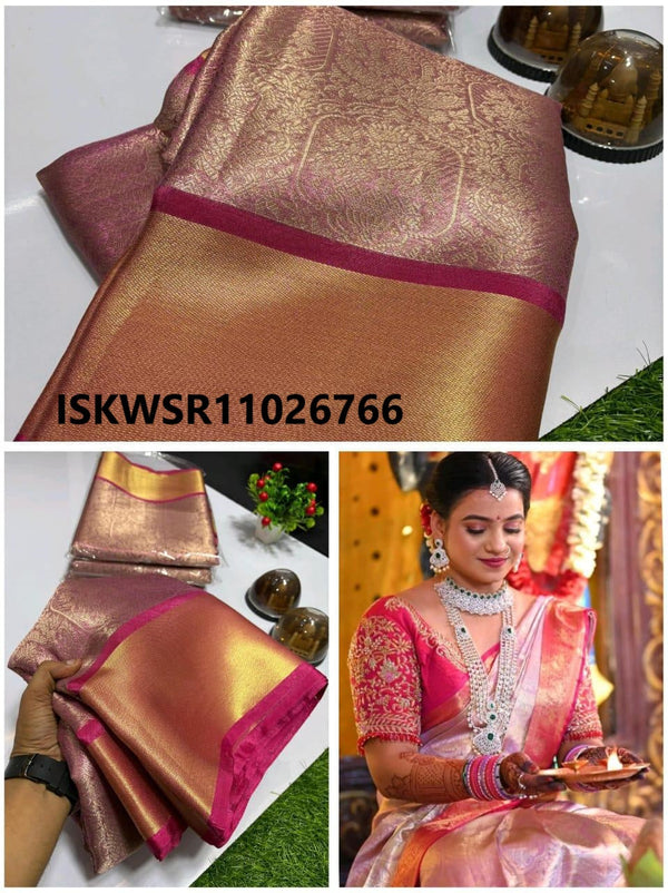 Banarasi Weaved Tissue Katan Silk Saree With Brocade Blouse-ISKWSR11026766