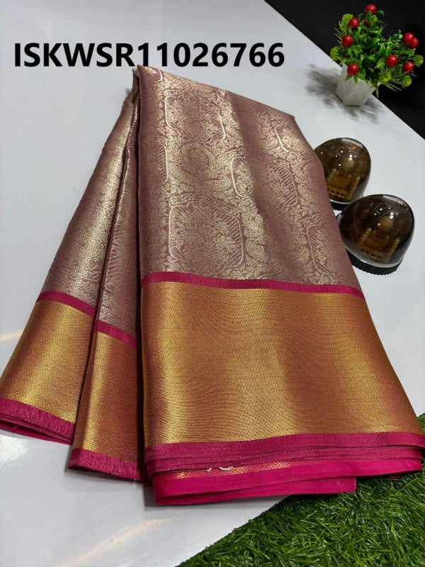 Banarasi Weaved Tissue Katan Silk Saree With Brocade Blouse-ISKWSR11026766