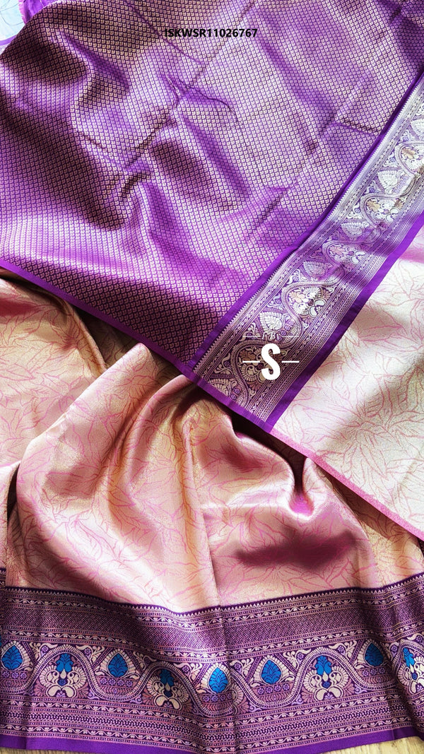 Banarasi Weaved Tissue Silk Saree With Contrast Self Weaving Blouse-ISKWSR11026767