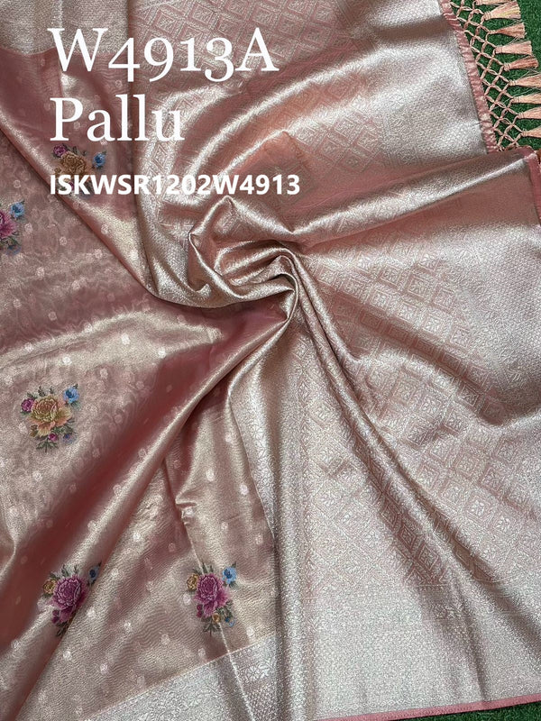 Zari Weaved Tissue Saree With Blouse-ISKWSR1202W4913