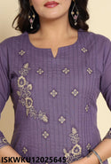 Embroidered Cotton Kurti With Pant-ISKWKU12025645