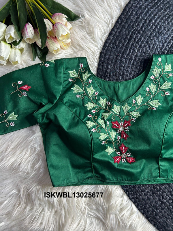 Embroidered Silk Blouse-ISKWBL13025677