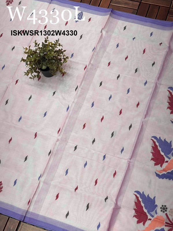 Handloom Cotton Saree-ISKWSR1302W4330