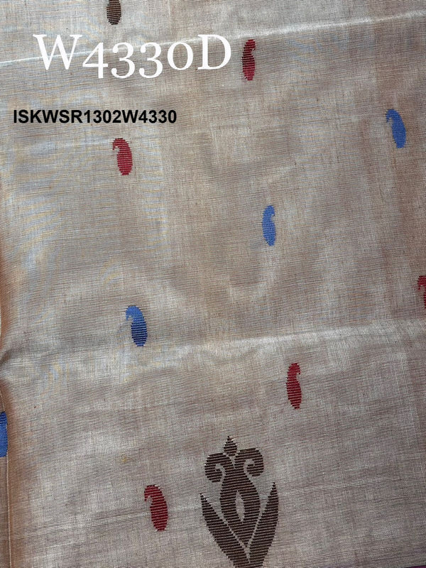 Handloom Cotton Saree-ISKWSR1302W4330