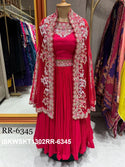 Embroidered Dola Silk Skirt With Georgette Skirt And Organza Cape-ISKWSKT1302RR-6345