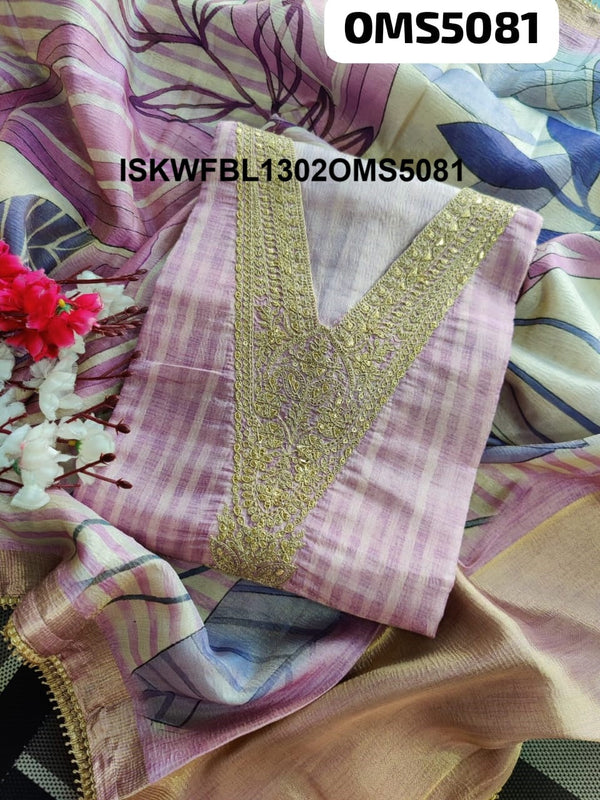 Embroidered Silk Kurti With Shantoon Bottom And Digital Printed Banarasi Dupatta-ISKWFBL1302OMS5081