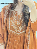 Embroidered Cotton Kurti With Pant And Dupatta-ISKWSU05038908