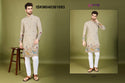 Men's Embroidered Cotton Kurta-ISKM040361091/61092/61093/61094/61095