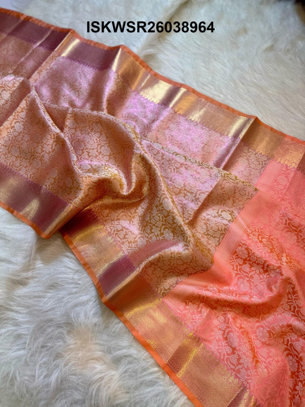 Banarasi Katan Tissue Silk Saree With Contrast Jacquard Blouse-ISKWSR26038964