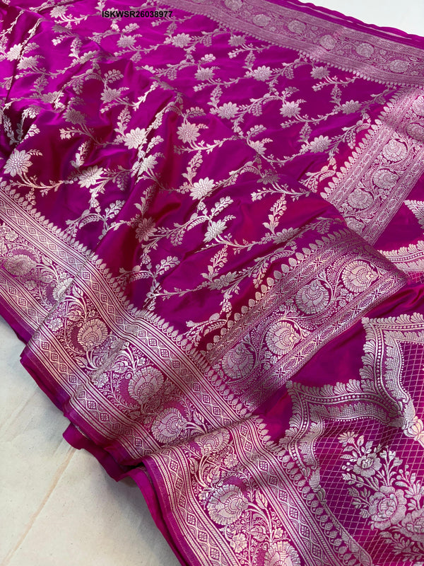 Zari Weaved Mashru Silk Saree With Blouse-ISKWSR26038977