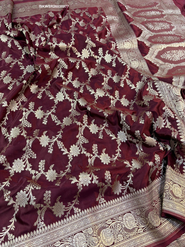 Zari Weaved Mashru Silk Saree With Blouse-ISKWSR26038977