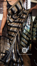 Sequined Kora Silk Saree With Blouse-ISKWSR0204260325