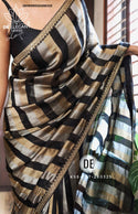 Sequined Kora Silk Saree With Blouse-ISKWSR0204260325