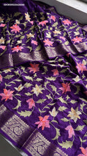 Embroidered Munga Silk Saree With Blouse-ISKWSR020426049