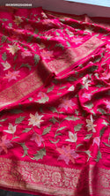 Embroidered Munga Silk Saree With Blouse-ISKWSR020426049
