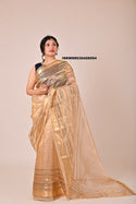 Zari Weaved Tissue Silk Saree With Blouse-ISKWSR030426054