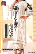 Embroidered Dobby Cotton Kurti With Pant-ISKWKUNH170425K