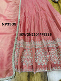 Embroidered Tissue Shimmer Silk Gown With Dupatta-ISKWGN2104NP3339
