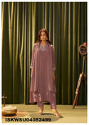 Embroidered Crepe Kurti With Pant And Sequined Dupatta-ISKWSU04082499