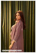 Embroidered Crepe Kurti With Pant And Sequined Dupatta-ISKWSU04082499