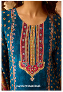 Digital Printed Crepe Kaftan Top With Palazzo-ISKWKFT050825950