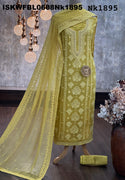 Embroidered Georgette Kurti With Shantoon Bottom And Chiffon Dupatta-ISKWFBL0608Nk1895
