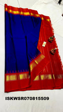 Kanchipuram Handloom Silk Saree With Blouse-ISKWSR070815509