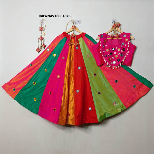 Sequined Silk Lehenga With Blouse-ISKWNAV18081876