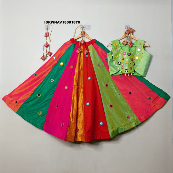 Sequined Silk Lehenga With Blouse-ISKWNAV18081876