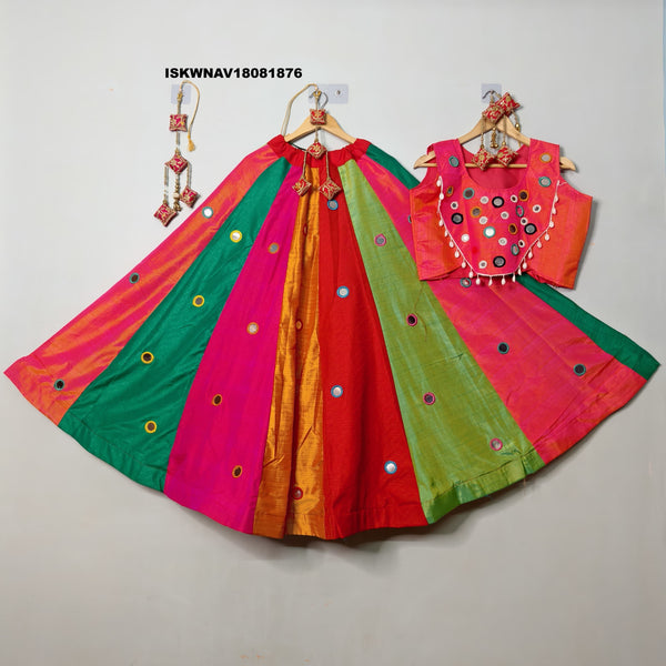 Sequined Silk Lehenga With Blouse-ISKWNAV18081876