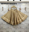 Sequined Rayon Cotton Skirt-ISKWNAV18081879