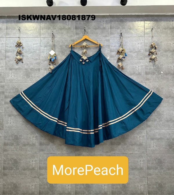 Sequined Rayon Cotton Skirt-ISKWNAV18081879