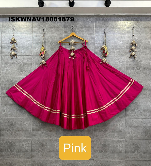 Sequined Rayon Cotton Skirt-ISKWNAV18081879