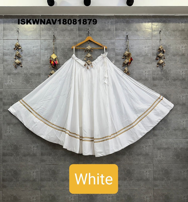 Sequined Rayon Cotton Skirt-ISKWNAV18081879