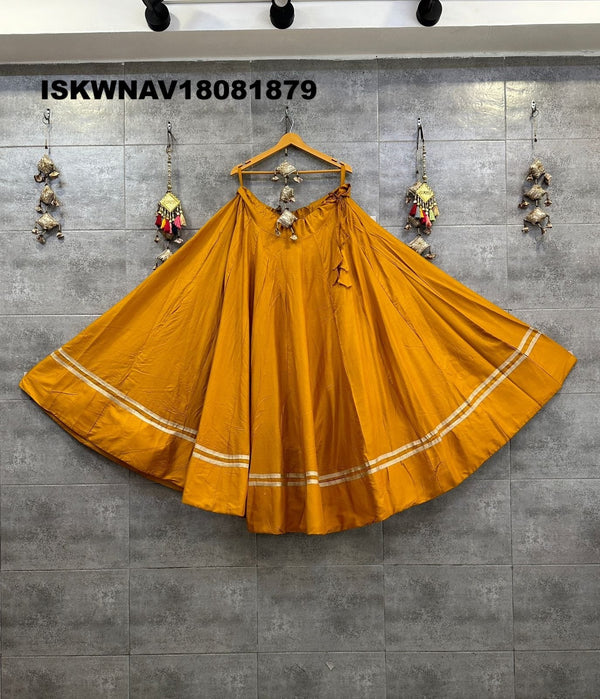 Sequined Rayon Cotton Skirt-ISKWNAV18081879