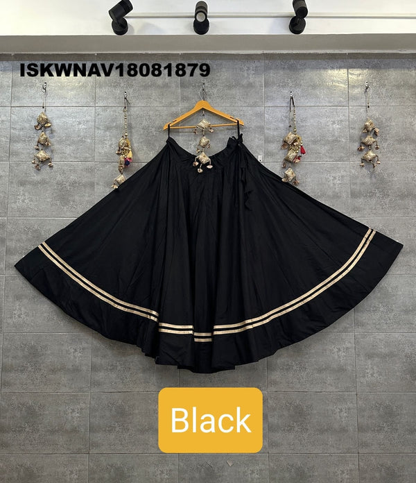 Sequined Rayon Cotton Skirt-ISKWNAV18081879