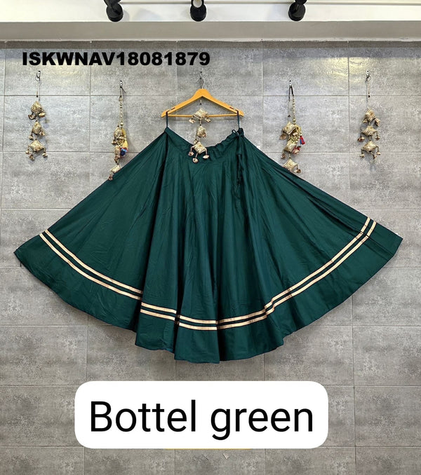 Sequined Rayon Cotton Skirt-ISKWNAV18081879