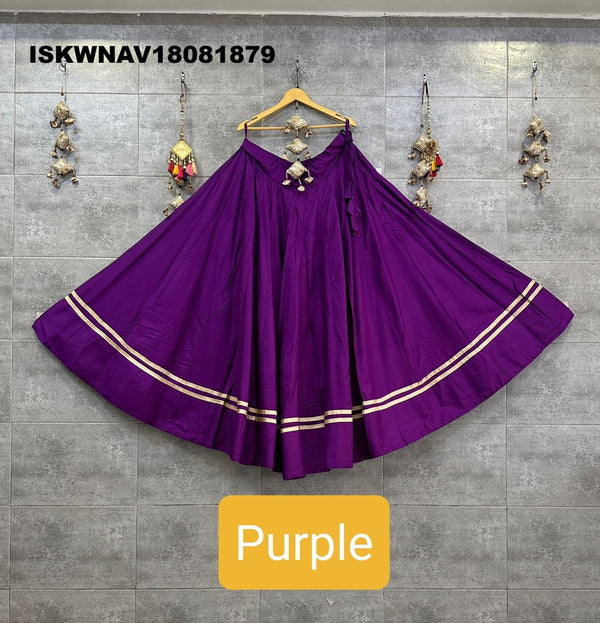 Sequined Rayon Cotton Skirt-ISKWNAV18081879