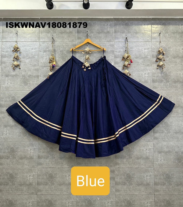 Sequined Rayon Cotton Skirt-ISKWNAV18081879