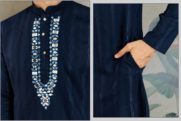 Self Zari Weaved Viscose Kurta With Printed Dupatta-ISKM190861291/92/93/94