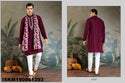 Self Zari Weaved Viscose Kurta With Printed Dupatta-ISKM190861291/92/93/94