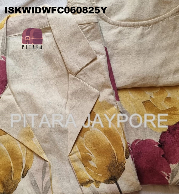 Digital Printed Cotton Co-Ord Set-ISKWIDWFC060825Y/FC060825L