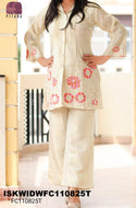 Embroidered Tissue Cotton Co-Ord Set-ISKWIDWFC110825T