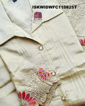 Embroidered Tissue Cotton Co-Ord Set-ISKWIDWFC110825T