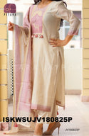 Embroidered Khadi Tissue Silk Kurti With Pant And Dupatta-ISKWSUJV180825P/JV180825B