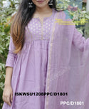 Embroidered Silk Kurti With Pant And Kota Doriya Dupatta-ISKWSU1208PPC/D1801