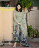 Jamdani Hand Weaved Cotton Kurti With Pant And Dupatta-ISKWSU1308PPC/D1909