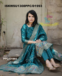 Banarasi Weaved Chanderi Silk Kurti With Pant And Banarasi Dupatta-ISKWSU1308PPC/D1993