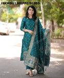 Banarasi Weaved Chanderi Silk Kurti With Pant And Banarasi Dupatta-ISKWSU1308PPC/D1993
